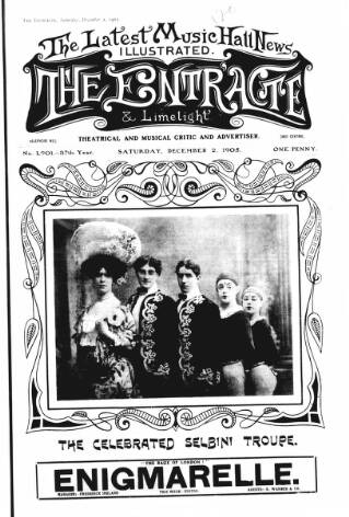 cover page of London and Provincial Entr'acte published on December 2, 1905