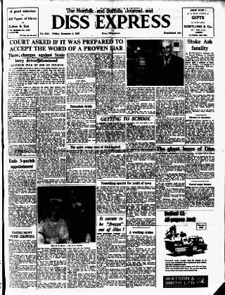 cover page of Diss Express published on December 2, 1966