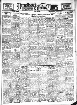 cover page of Barnoldswick & Earby Times published on April 25, 1947