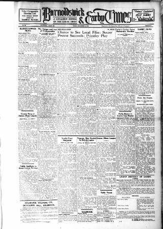 cover page of Barnoldswick & Earby Times published on December 3, 1948