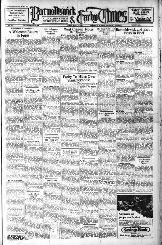 cover page of Barnoldswick & Earby Times published on March 5, 1954