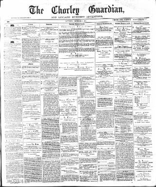 cover page of Chorley Guardian published on December 5, 1874