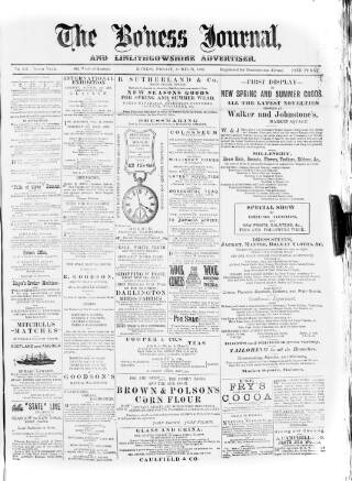cover page of Bo'ness Journal and Linlithgow Advertiser published on April 27, 1888
