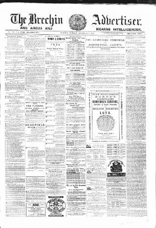 cover page of Brechin Advertiser published on December 5, 1871