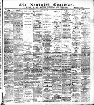 cover page of Nantwich Guardian published on August 11, 1883