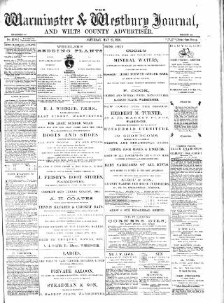 cover page of Warminster & Westbury journal, and Wilts County Advertiser published on May 21, 1904