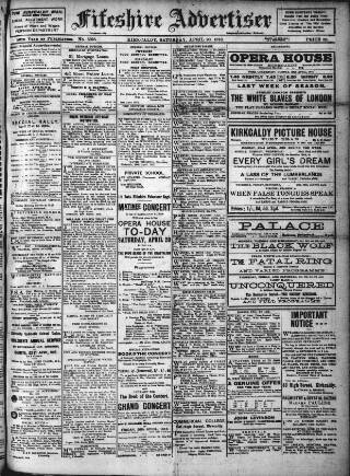 cover page of Fifeshire Advertiser published on April 20, 1918