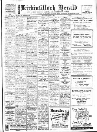 cover page of Kirkintilloch Herald published on August 11, 1948