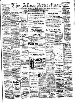 cover page of Alloa Advertiser published on August 11, 1900