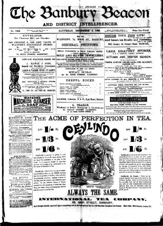 cover page of Banbury Beacon published on December 2, 1893