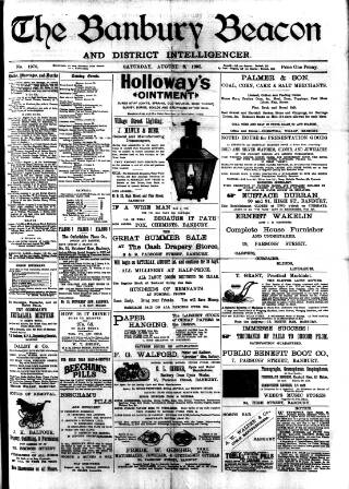 cover page of Banbury Beacon published on August 8, 1903