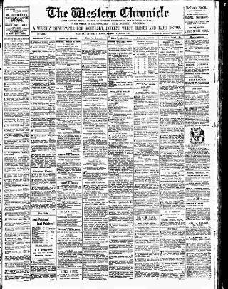 cover page of Western Chronicle published on April 19, 1912