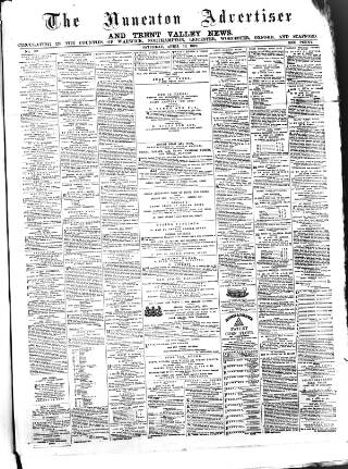 cover page of Nuneaton Advertiser published on April 16, 1870