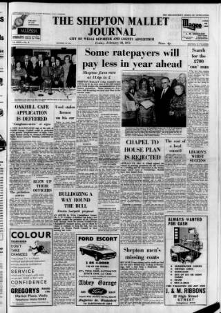 cover page of Shepton Mallet Journal published on February 23, 1973
