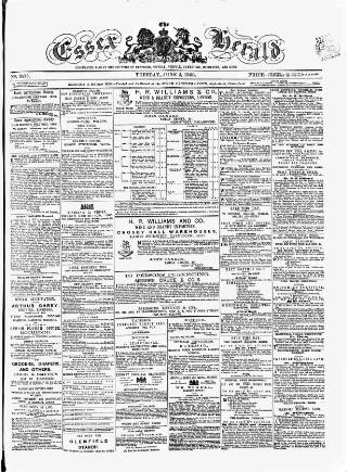cover page of Essex Herald published on June 2, 1868
