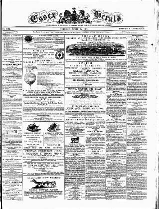 cover page of Essex Herald published on April 25, 1871