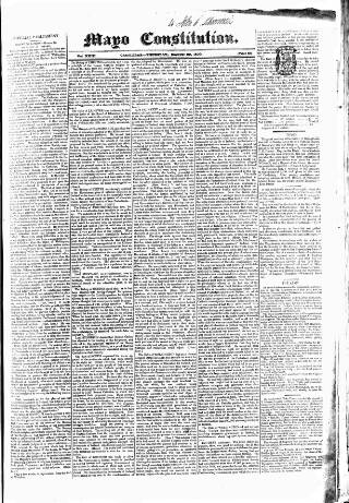 cover page of Mayo Constitution published on March 29, 1832