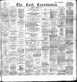 cover page of Cork Constitution published on March 1, 1886