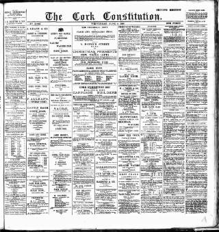 cover page of Cork Constitution published on June 2, 1886
