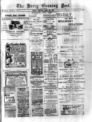 cover page of Kerry Evening Post published on April 25, 1914