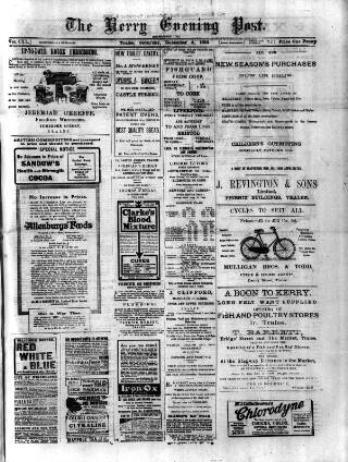 cover page of Kerry Evening Post published on December 5, 1914