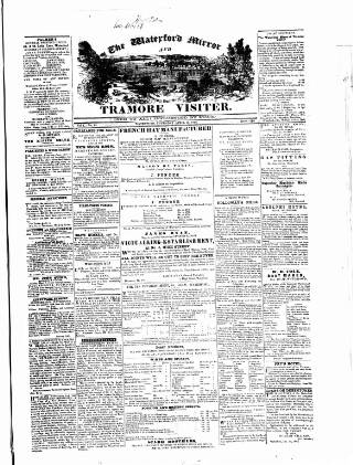 cover page of Waterford Mirror and Tramore Visitor published on April 17, 1862