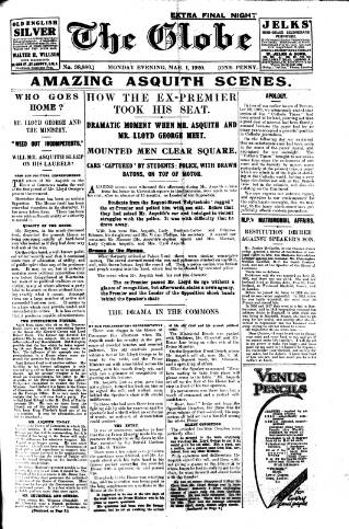 cover page of Globe published on March 1, 1920