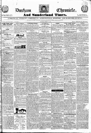 cover page of Durham Chronicle published on April 18, 1834
