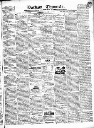 cover page of Durham Chronicle published on April 18, 1840