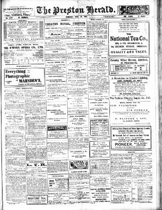 cover page of Preston Herald published on April 18, 1914