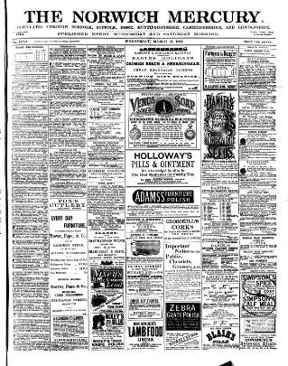cover page of Norwich Mercury published on March 29, 1893