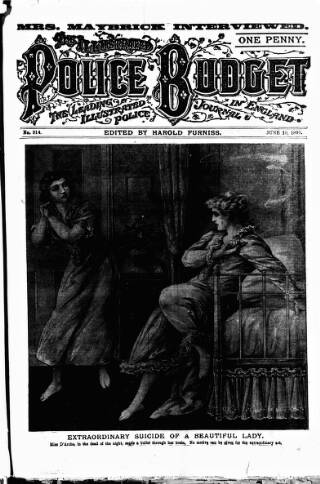 cover page of Illustrated Police Budget published on June 10, 1899