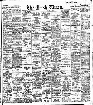 cover page of Irish Times published on March 28, 1906