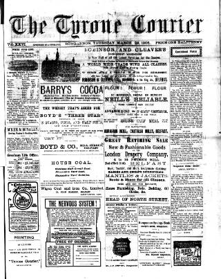 cover page of Tyrone Courier published on March 29, 1906