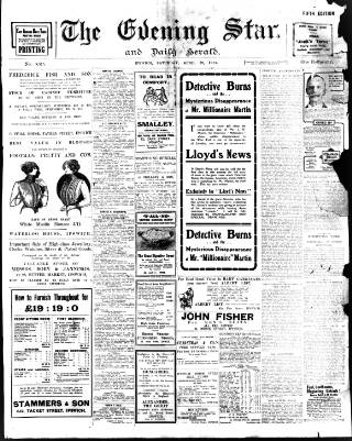 cover page of Evening Star published on April 19, 1913