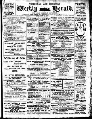 cover page of Tottenham and Edmonton Weekly Herald published on April 26, 1907