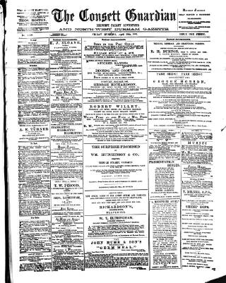 cover page of Consett Guardian published on April 26, 1889