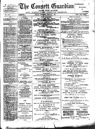 cover page of Consett Guardian published on April 27, 1894