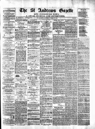 cover page of St. Andrews Gazette and Fifeshire News published on April 27, 1878