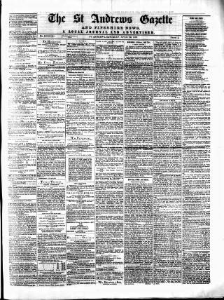 cover page of St. Andrews Gazette and Fifeshire News published on April 26, 1879