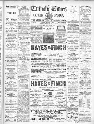 cover page of Catholic Times and Catholic Opinion published on December 4, 1903