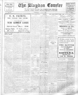 cover page of Blaydon Courier published on June 1, 1929