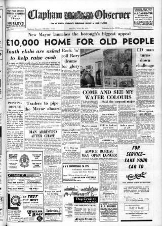 cover page of Clapham Observer published on June 5, 1959