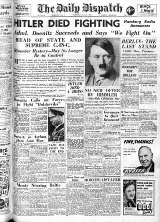 cover page of Daily Dispatch (Manchester) published on May 2, 1945