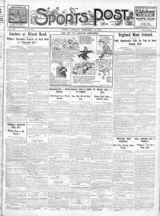 cover page of Sports Post (Leeds) published on February 14, 1925