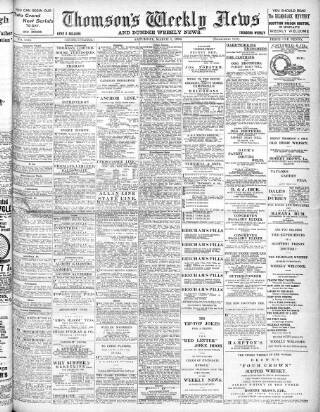 cover page of Thomson's Weekly News published on March 1, 1902