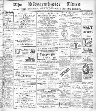 cover page of Kidderminster Times and Advertiser for Bewdley & Stourport published on April 19, 1902
