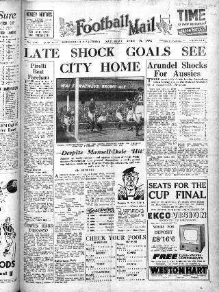 cover page of Football Mail (Portsmouth) published on April 28, 1956