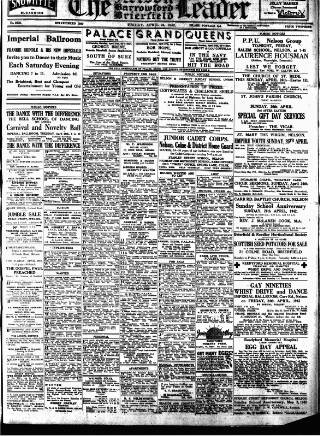 cover page of Nelson Leader published on April 24, 1942