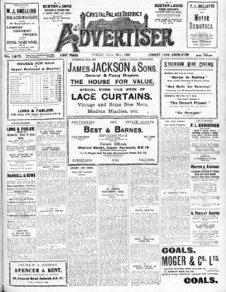 cover page of Crystal Palace District Times & Advertiser published on April 30, 1926